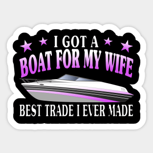 Boat Captain Wife Yacht Boater Motorboat Sticker